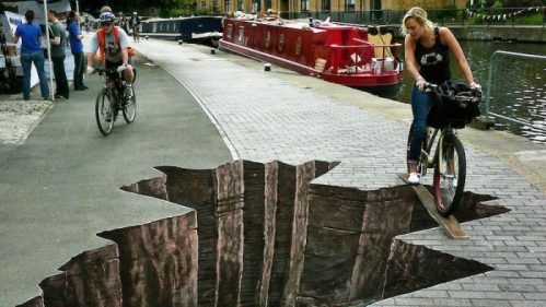 Optische Täuschung-Loch